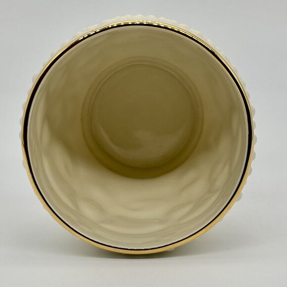 Vintage Lenox Fine Porcelain Beaded Votive Candle Holders Set of Three Gold Rims - Picture 10 of 14